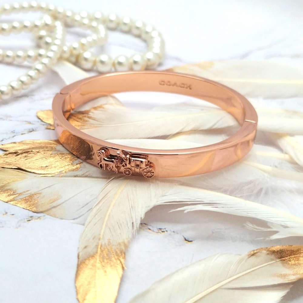 Coach Stagecoach Rose Gold Bangle